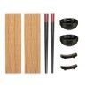 Set per Sushi Kinvara SJ4702 Nero Naturale Bambù servizio di piatti (8 Pezzi) (6 Unità)