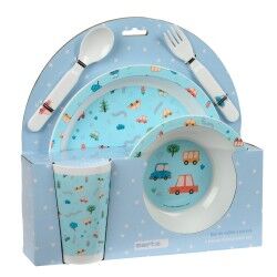Set di stoviglie per bambini Safta Coches Poliestere 26 x 26 x 9 cm