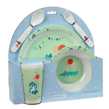 Set di stoviglie per bambini Safta Fiesta Poliestere 26 x 26 x 9 cm