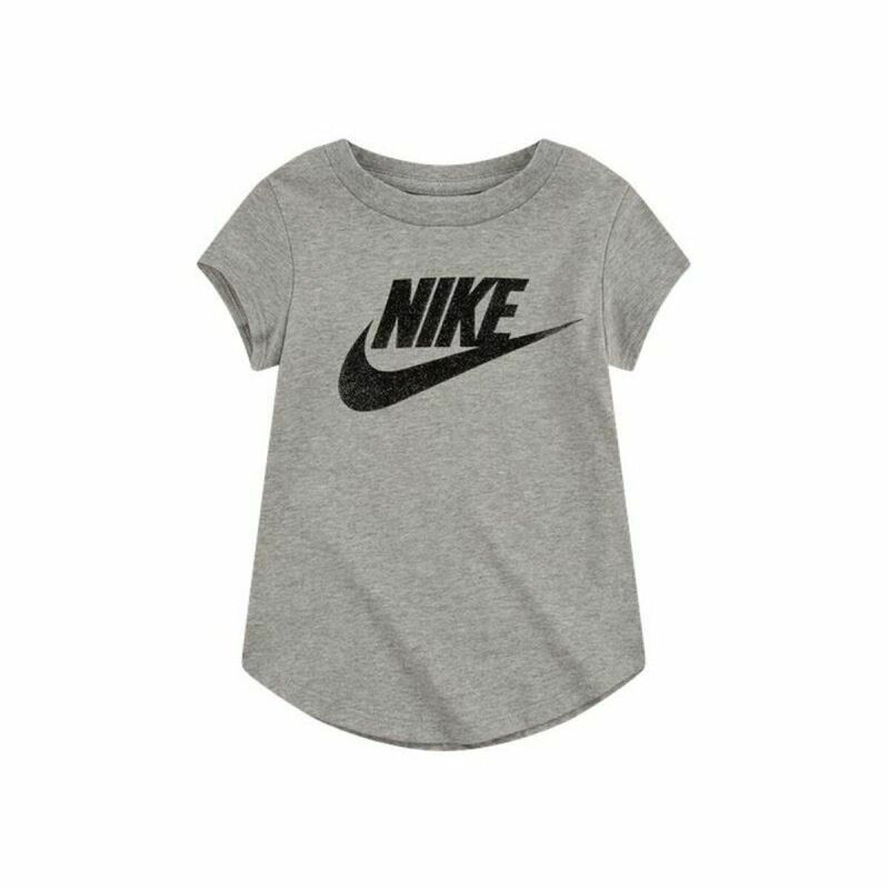 Maglia a Maniche Corte per Bambini Nike Futura SS Grigio Maglia a Maniche Corte per Bambini Nike Futura SS Grigio