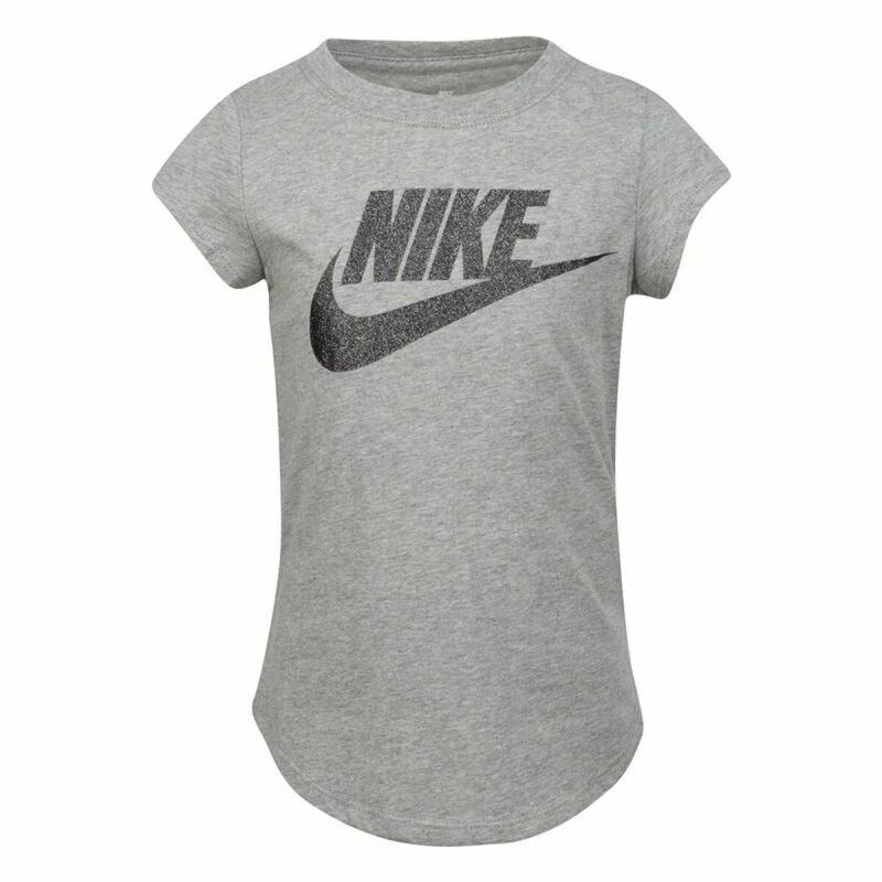 Maglia a Maniche Corte per Bambini Nike Futura SS Grigio Maglia a Maniche Corte per Bambini Nike Futura SS Grigio