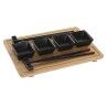 Set per Sushi DKD Home Decor Naturale Nero Bambù Gres Orientale