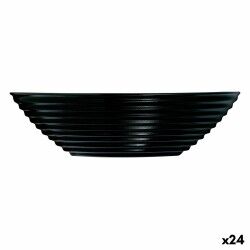 Ciotola Luminarc Harena Negro Nero Vetro 16 cm (24 Unità)