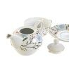 Set Teiera DKD Home Decor Porcellana Azzurro Terracotta Bianco Giallo (3 Unità)