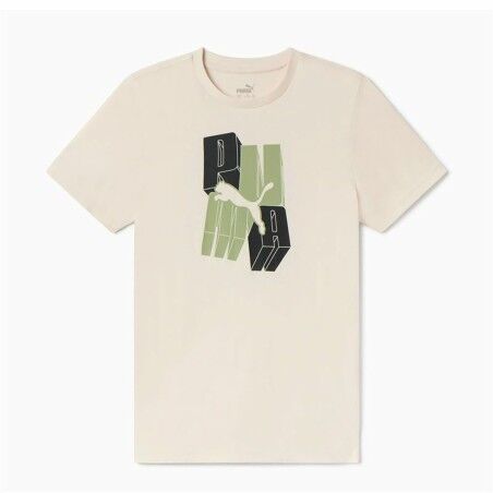 Maglia a Maniche Corte per Bambini Puma Essentials+ Graphic Beige