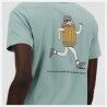 Maglia a Maniche Corte Uomo New Balance Sport Essentials Barrel Azzurro Chiaro