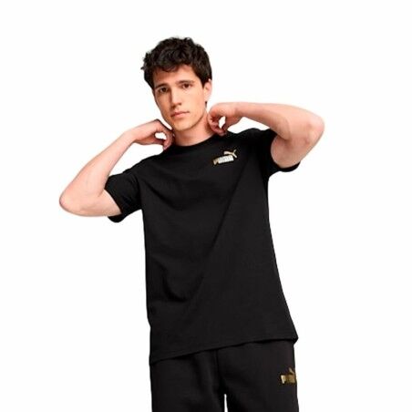 Maglia a Maniche Corte Uomo Puma Ess Tape Minimal Gold