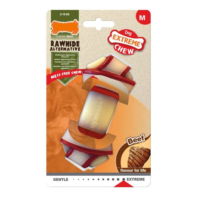 Giocattolo da mordere per cani Nylabone Rawhide Nodo Taglia M Nylon Carne di vitello Giocattolo da mordere per cani Nylabone Rawhide Nodo Taglia M Nylon Carne di vitello