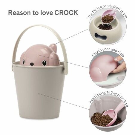 Contenitore per alimenti per animali domestici United Pets Rosa 2 Kg
