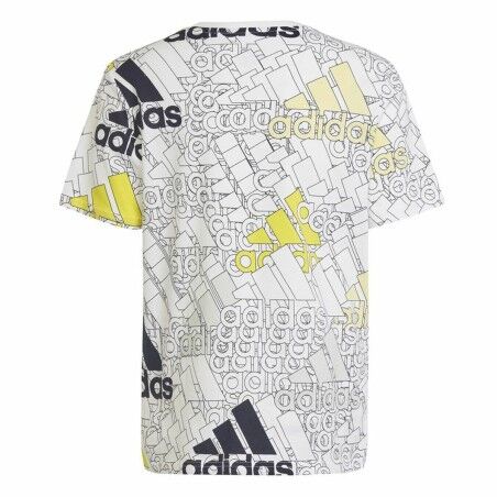 Maglia a Maniche Corte per Bambini Adidas Brand Love  Bianco