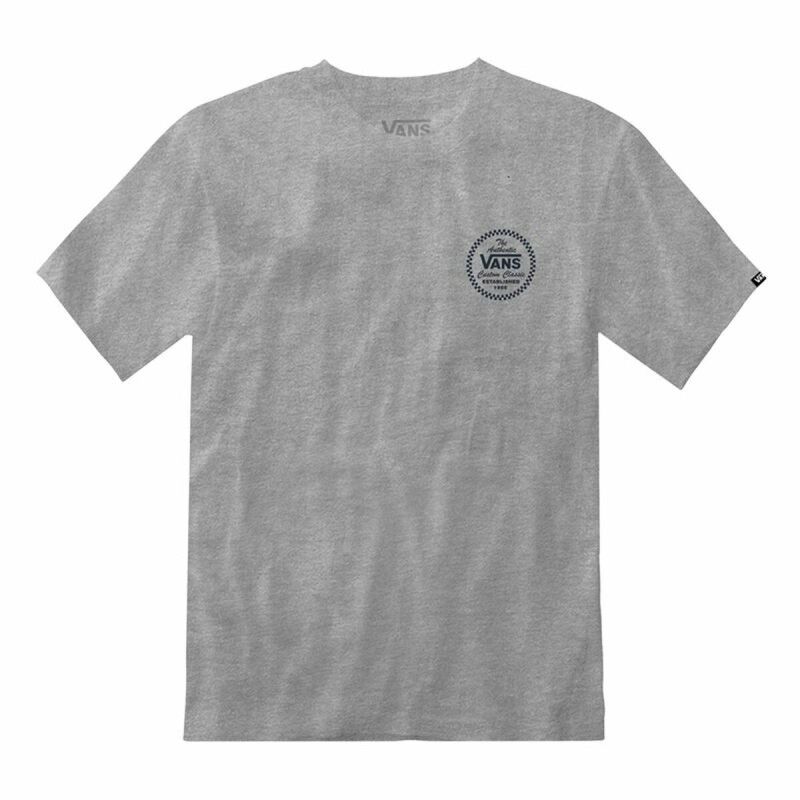 Maglia a Maniche Corte Uomo Vans Custom Class Grigio Maglia a Maniche Corte Uomo Vans Custom Class Grigio