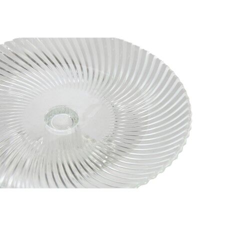 Piatto da pranzo Home ESPRIT Trasparente Cristallo 20,5 x 20,5 x 7,5 cm