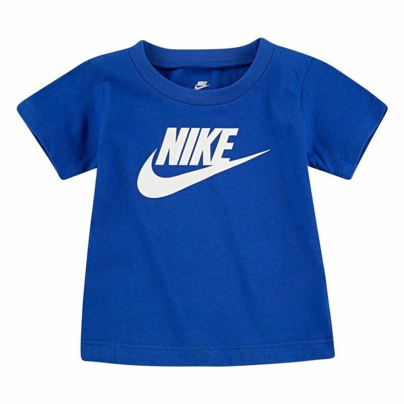 Maglia a Maniche Corte per Bambini Nike Futura SS Azzurro Maglia a Maniche Corte per Bambini Nike Futura SS Azzurro
