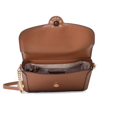 Borsa a Tracolla Michael Kors Leida Marrone 23 x 17 x 6 cm