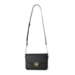 Borsa a Tracolla Michael Kors Leida Nero 24 x 17 x 6 cm