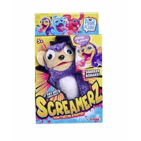 Peluche con Suono Simba Screamerz Scimmia 30 cm Viola