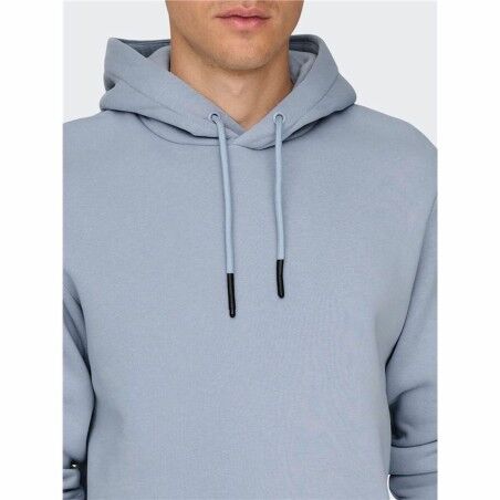 Felpa con Cappuccio Uomo Only & Sons Onsceres Eventide Acqua