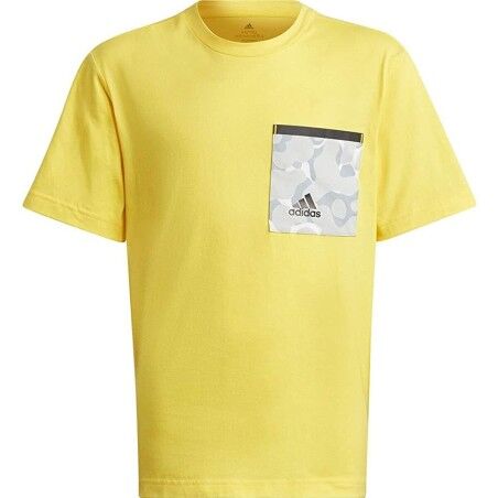 Maglia a Maniche Corte per Bambini Adidas Future Pocket Giallo