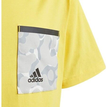Maglia a Maniche Corte per Bambini Adidas Future Pocket Giallo