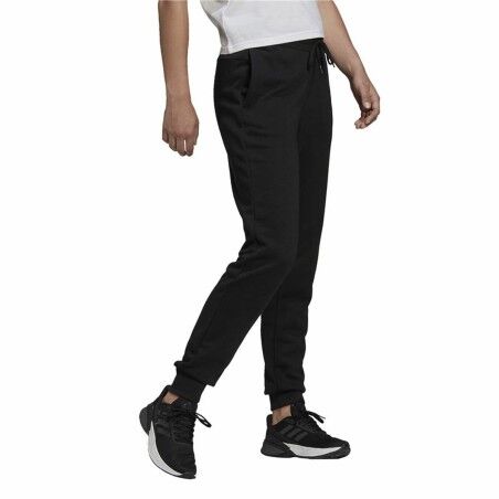Pantalone Lungo Sportivo Adidas French Terry Logo Donna Nero