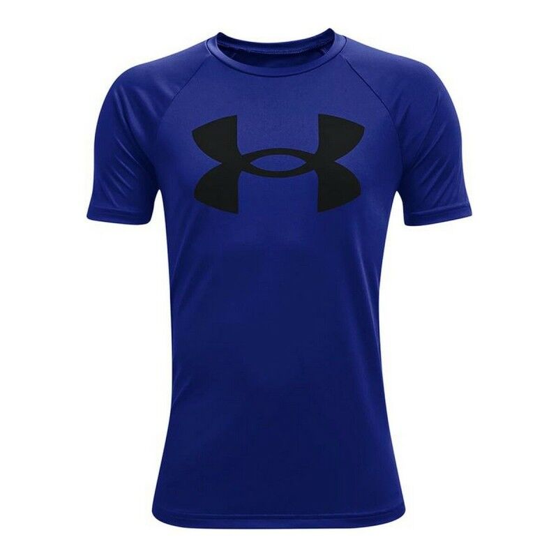 Maglia a Maniche Corte Uomo Under Armour Tech Big Logo Azzurro Maglia a Maniche Corte Uomo Under Armour Tech Big Logo Azzurro