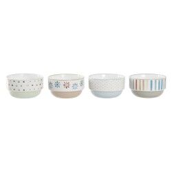 Set di Ciotole DKD Home Decor Gres 460 ml 12 x 12 x 6,5 cm (4 Unità)