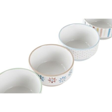 Set di Ciotole DKD Home Decor Gres 460 ml 12 x 12 x 6,5 cm (4 Unità)