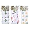 Panno da Cucina DKD Home Decor Grigio Tropicale 3 Pezzi
