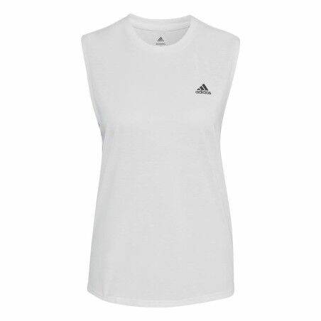 Maglia Smanicata da Donna Adidas Muscle Run Icons Bianco