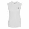 Maglia Smanicata da Donna Adidas Muscle Run Icons Bianco