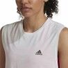 Maglia Smanicata da Donna Adidas Muscle Run Icons Bianco