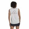 Maglia Smanicata da Donna Adidas Muscle Run Icons Bianco