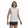 Maglia Smanicata da Donna Adidas Muscle Run Icons Bianco