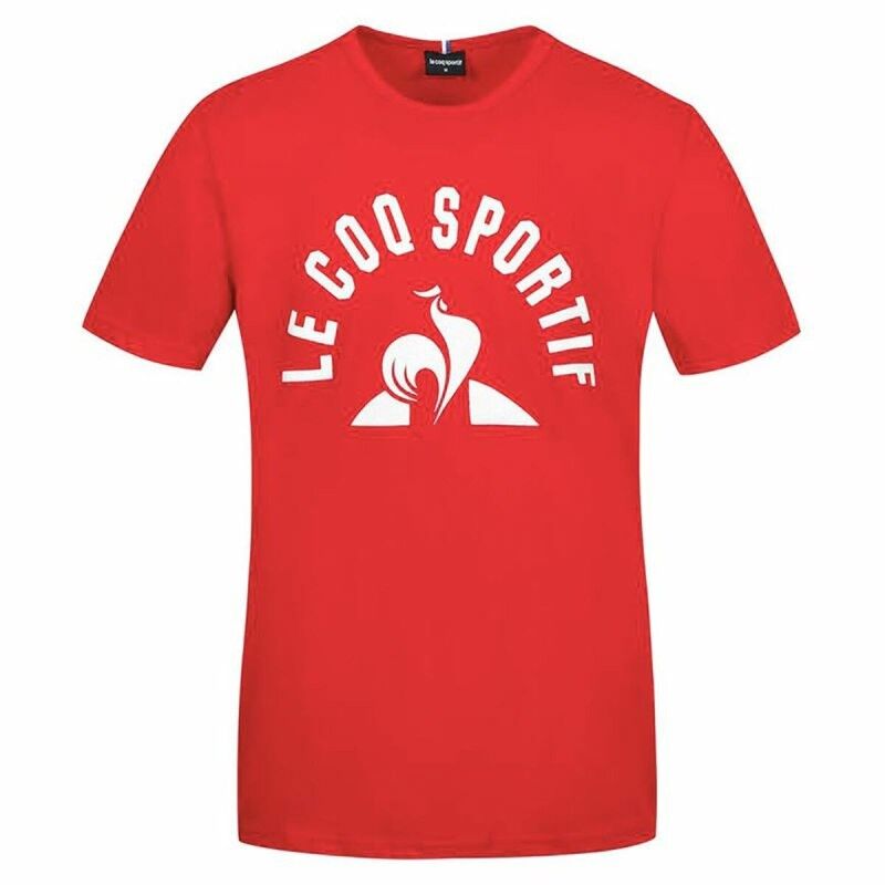 Maglia a Maniche Corte Uomo Le coq sportif Bat Nº2 Rosso Uomo Maglia a Maniche Corte Uomo Le coq sportif Bat Nº2 Rosso Uomo