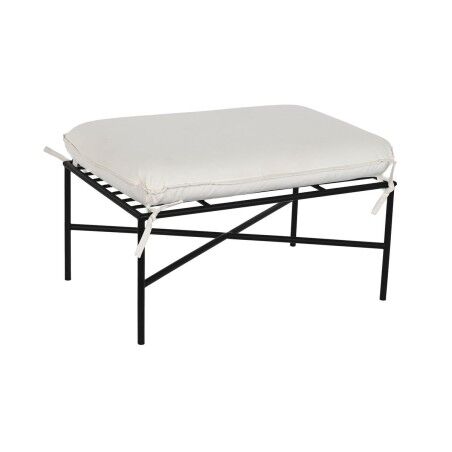 Poggiapiedi Home ESPRIT Bianco Nero Metallo Città 75 x 50 x 45 cm