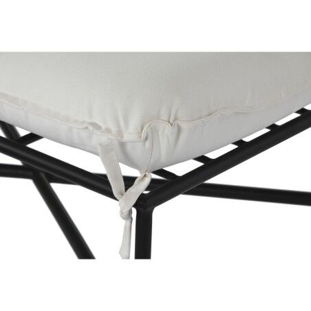 Poggiapiedi Home ESPRIT Bianco Nero Metallo Città 75 x 50 x 45 cm