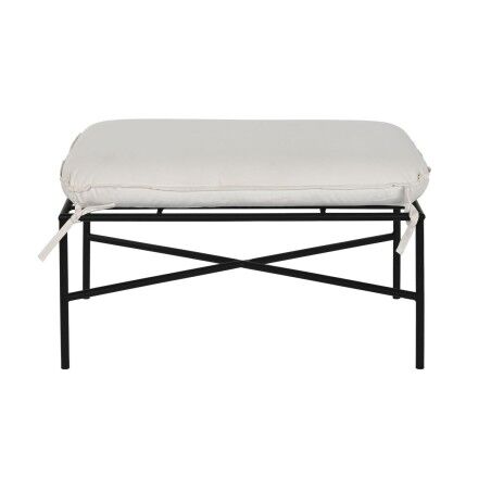 Poggiapiedi Home ESPRIT Bianco Nero Metallo Città 75 x 50 x 45 cm