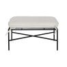 Poggiapiedi Home ESPRIT Bianco Nero Metallo Città 75 x 50 x 45 cm