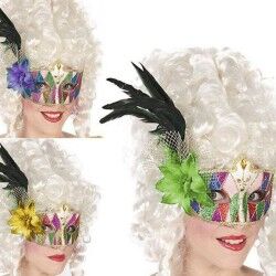 Mascherina con Piume Multicolore