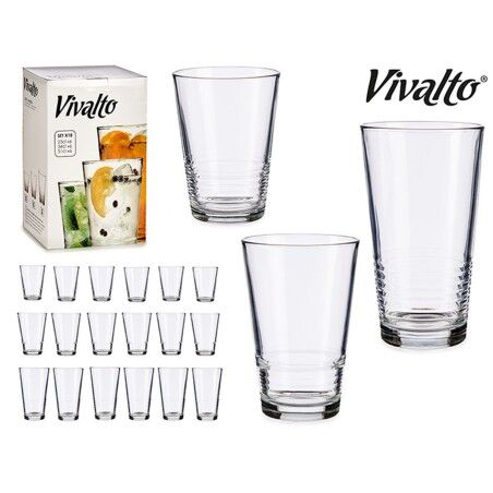Set di Bicchieri Vivalto S18091/BHA Trasparente Vetro
