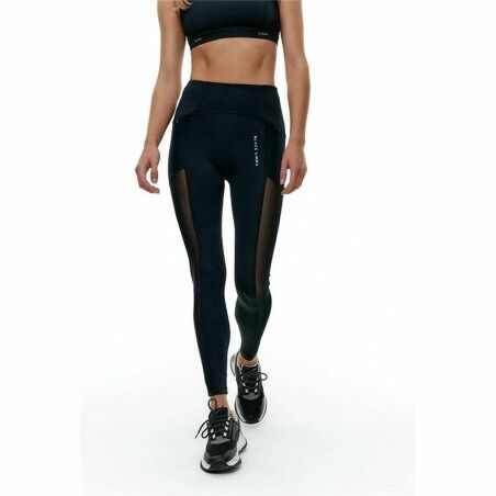 Leggings Sportivo da Donna Black Limba Skyline Mesh Nero