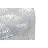 Poggiapiedi DKD Home Decor Azzurro Poliestere Metallo Dorato (35 x 35 x 43 cm)