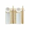 Set per Sushi DKD Home Decor Bambù Gres Bianco Naturale Orientale 28,5 x 19,5 x 3,3 cm (9 Pezzi) (28,5 x 19,5 x 3,3 cm)