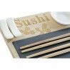 Set per Sushi DKD Home Decor PC-186227 Bianco Nero Naturale Bambù Lavagna Moderno Orientale 28,5 x 18,5 x 2,6 cm (9 Pezzi) (28,5