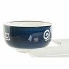 Set per Sushi DKD Home Decor 33,5 x 34,5 x 9 cm Porcellana Bianco Blu Marino Orientale (33,5 x 34,5 x 9 cm)