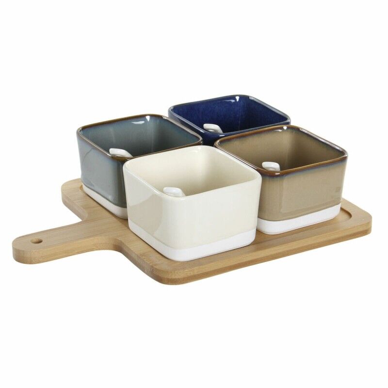 Set da Aperitivo DKD Home Decor 27 x 20 x 1,3 cm Porcellana Beige Azzurro Marrone Verde Moderno Set da Aperitivo DKD Home Decor 27 x 20 x 1,3 cm Porcellana Beige Azzurro Marrone Verde Moderno