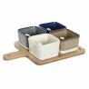 Set da Aperitivo DKD Home Decor 27 x 20 x 1,3 cm Porcellana Beige Azzurro Marrone Verde Moderno