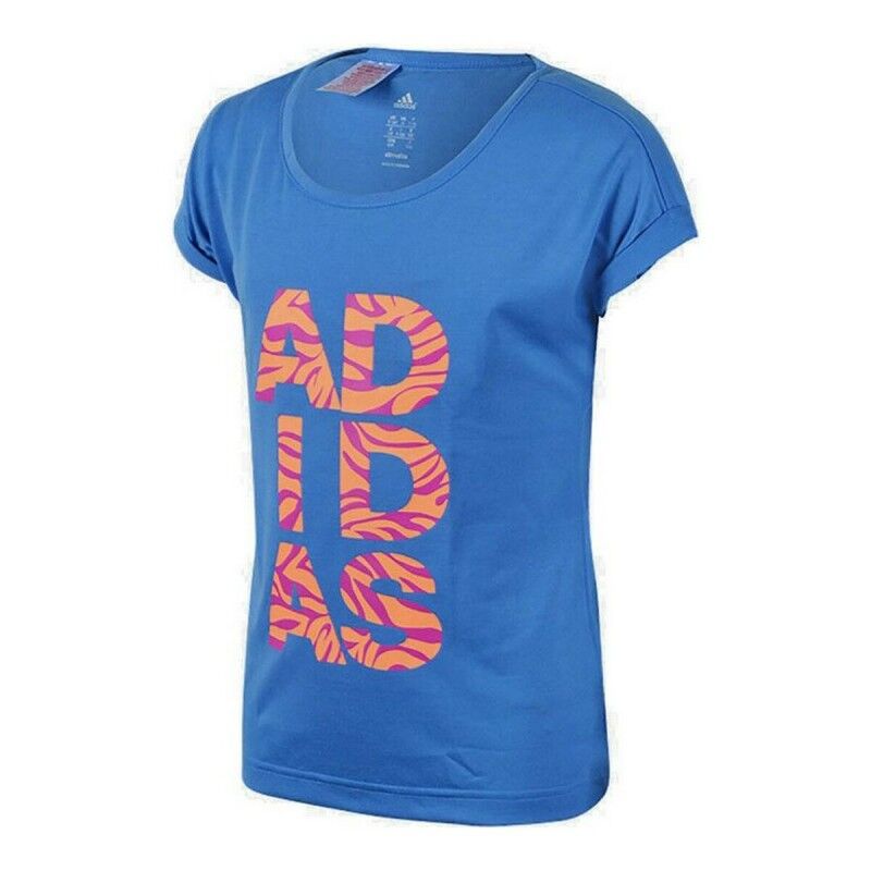 Maglia a Maniche Corte per Bambini Adidas Young Ling Azzurro Maglia a Maniche Corte per Bambini Adidas Young Ling Azzurro