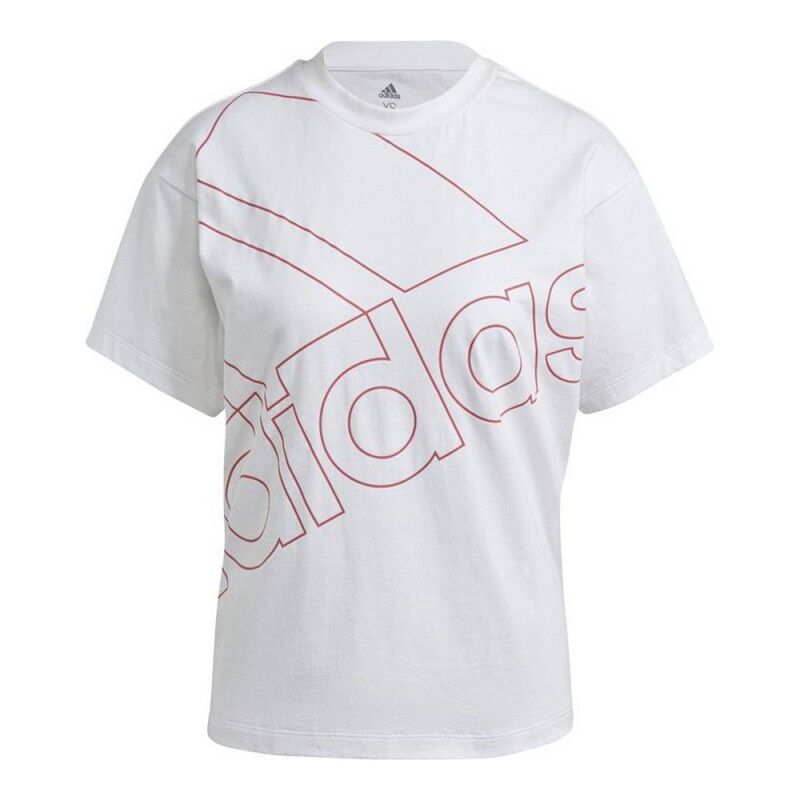 Maglia a Maniche Corte Donna Adidas Giant Logo Bianco Maglia a Maniche Corte Donna Adidas Giant Logo Bianco
