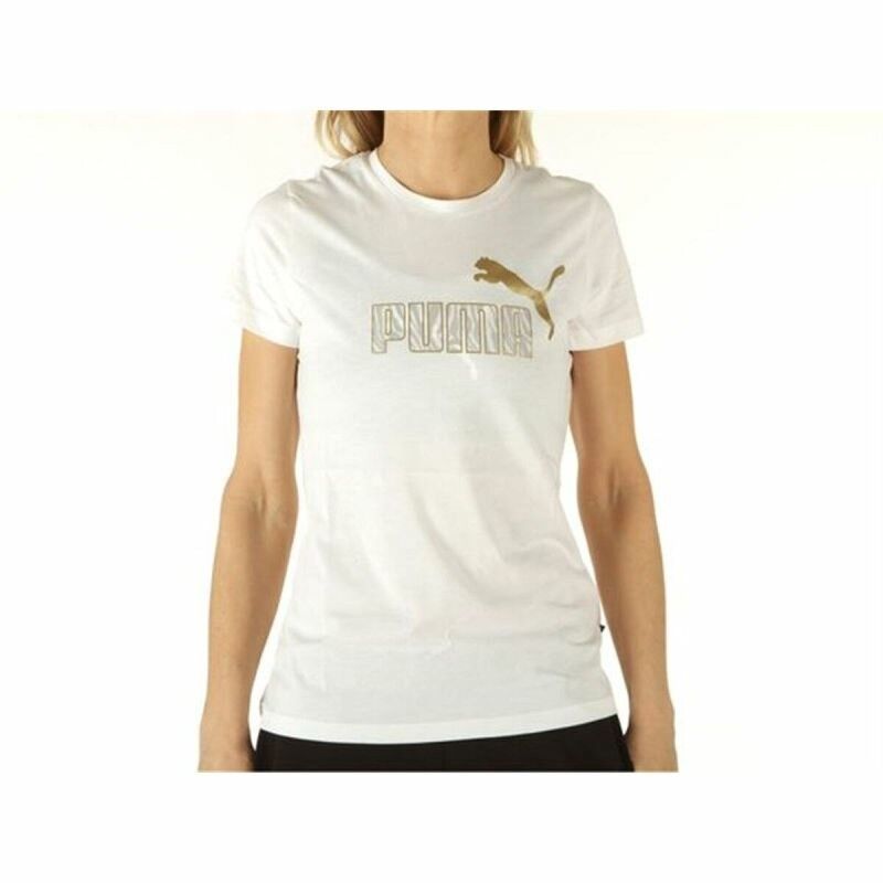 Maglia a Maniche Corte Donna Puma Graphic Tee Bianco Maglia a Maniche Corte Donna Puma Graphic Tee Bianco